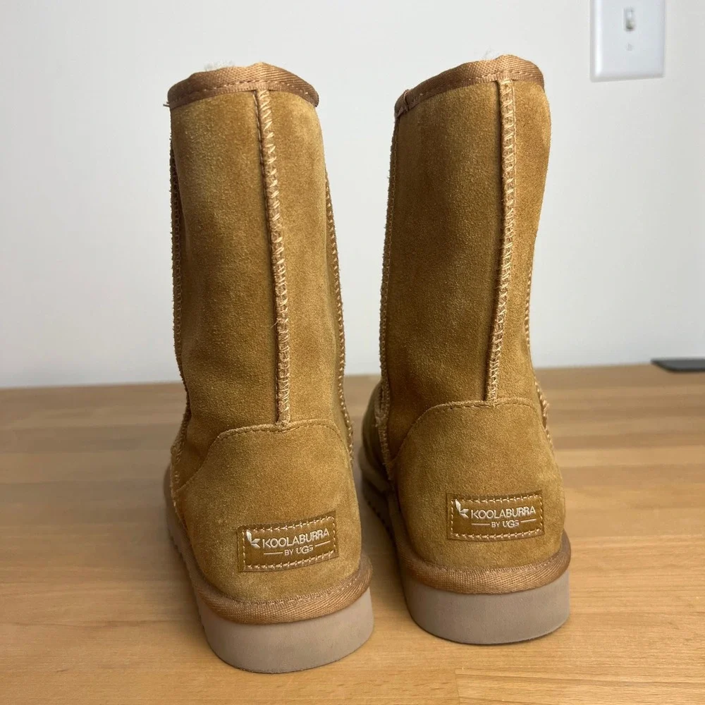 Koolaburra by UGG‎ Classic Tall Boots Chestnut Suede Sheepskin Lined Size 8